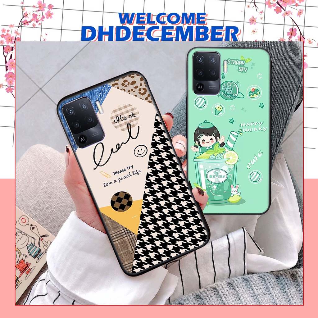 Ốp lưng Oppo A94 in hình nice ,good luck happy ốp xinh viền dẻo đẹp chất