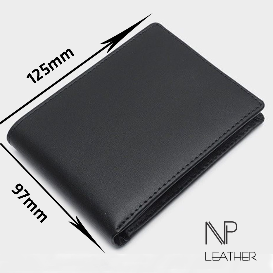 Ví Nam Khắc Tên Theo Yêu Cầu - Ví Nam Da Bò Thật NP Leather Quà Sinh Nhật Cho Nam, Quà Tặng Cho Nam