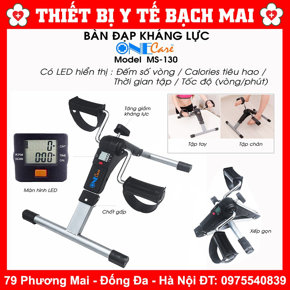 Bàn Đạp Tập Tay, Chân Có Kháng Lực Có Đồng Hồ Điện Tử MS-130