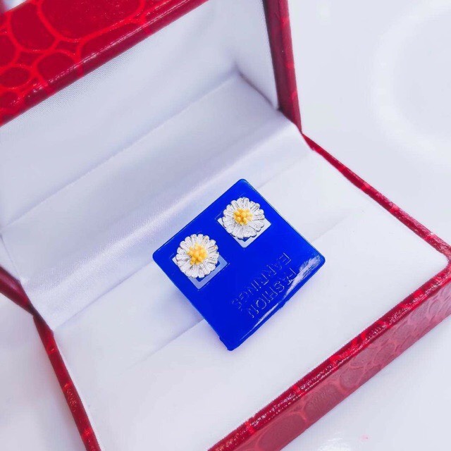 Sale bông tai nữ bạc ta cúc hoạ mi xinh xắn - Kho sỉ bạc Nhất Linh