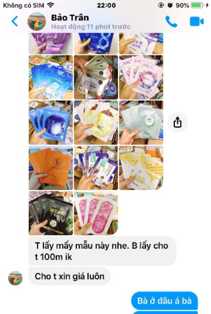 1 miếng Mask nội địa Trung