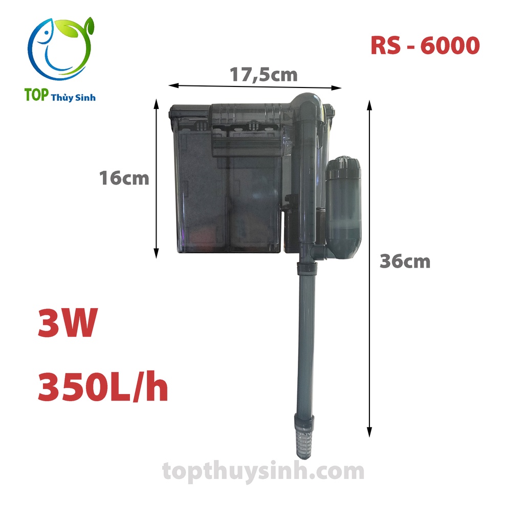 Máy lọc thác cho bể cá cảnh thủy sinh RS Electrical | RS-1000 | RS-5000 | RS-6000