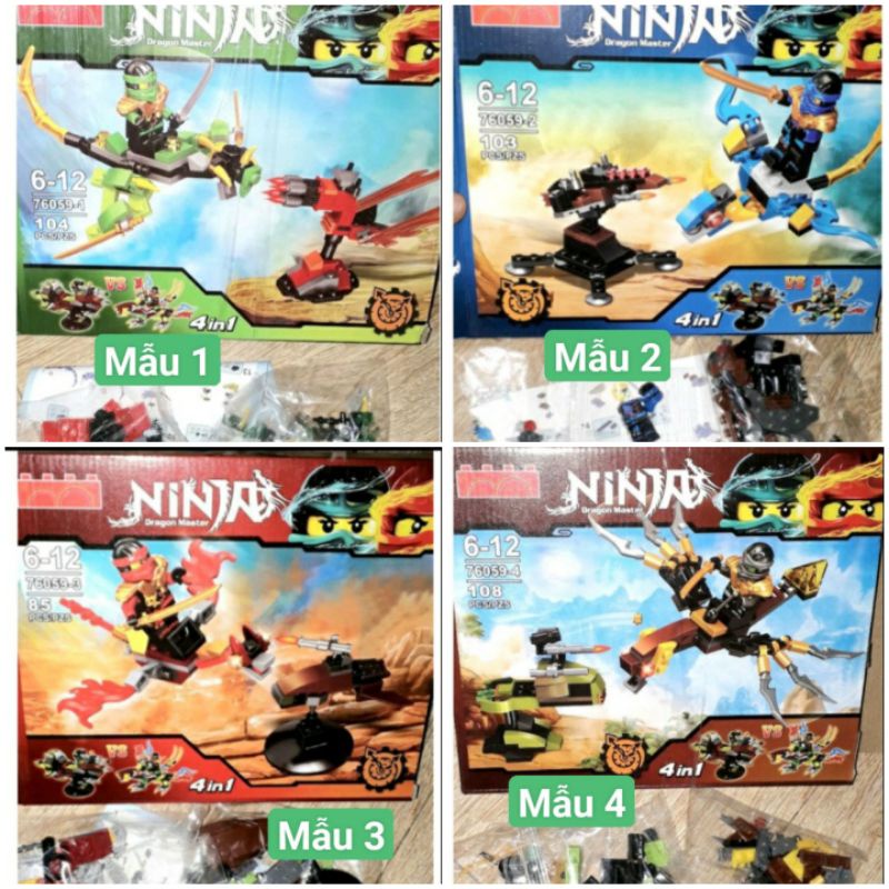 Lắp ráp 1 hộp LegoNinja Rồng 76059 có nhiều chi tiết bằng nhựa