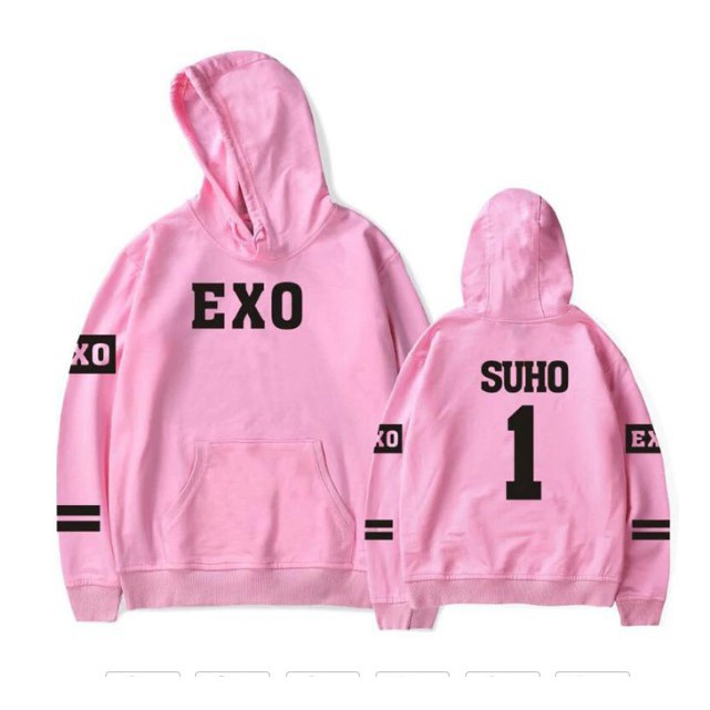 Áo Khoác HOODIE Màu Đen / Áo Khoác Hình EXO WE ARE ONE / Hàn Quốc SUHO EXO OBLONG / Hàn Quốc / wc