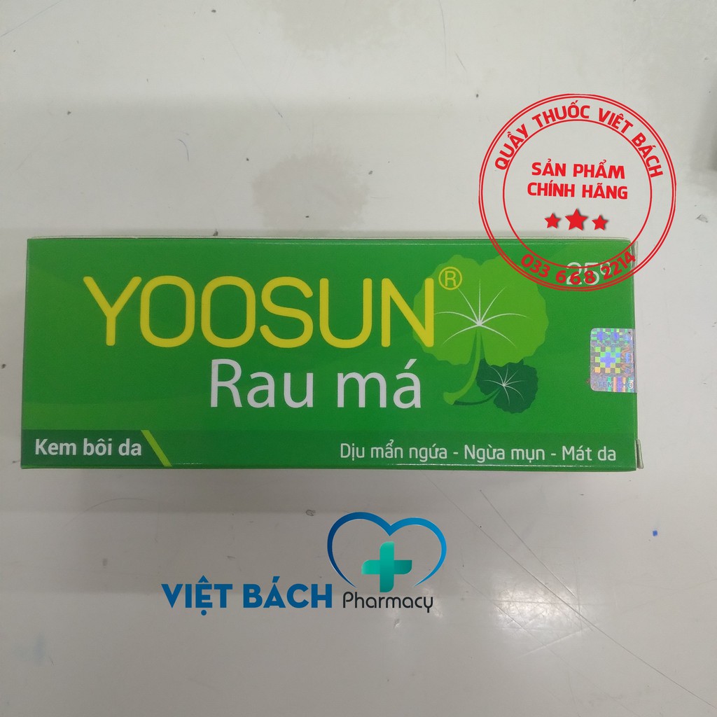 Yoosun rau má - kem bôi da ngừa mụn, mát da, mẩn ngứa, tránh sẹo (thảo dược an toàn cho da)