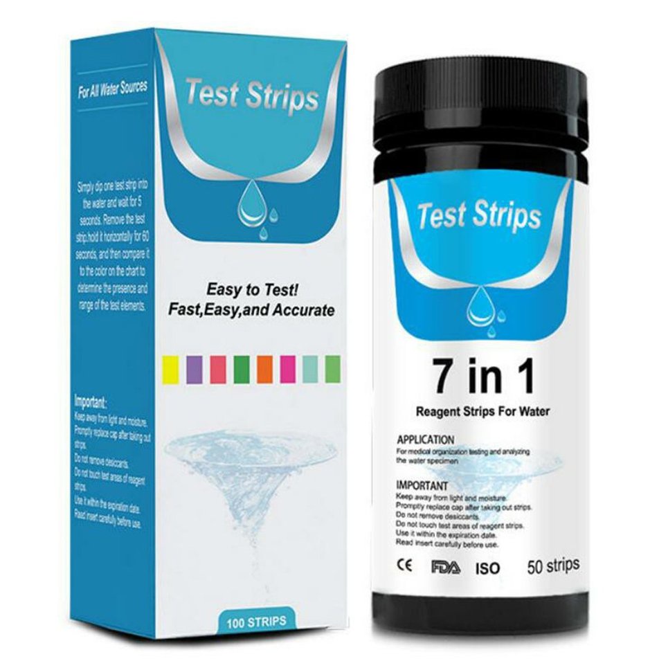 Tropical Aquarium 7 In 1 Test Strip For Testing PH Water Quality Test Paper