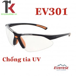 Kính bảo hộ chống bụi, chống tia UV nhập khẩu Chính hãng Everest EV-301 trắng Đài Loan
