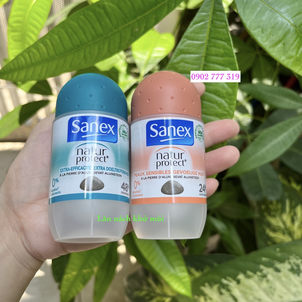 Lăn khử mùi Sanex thơm dịu nhẹ không làm vàng áo, không chứa cồn