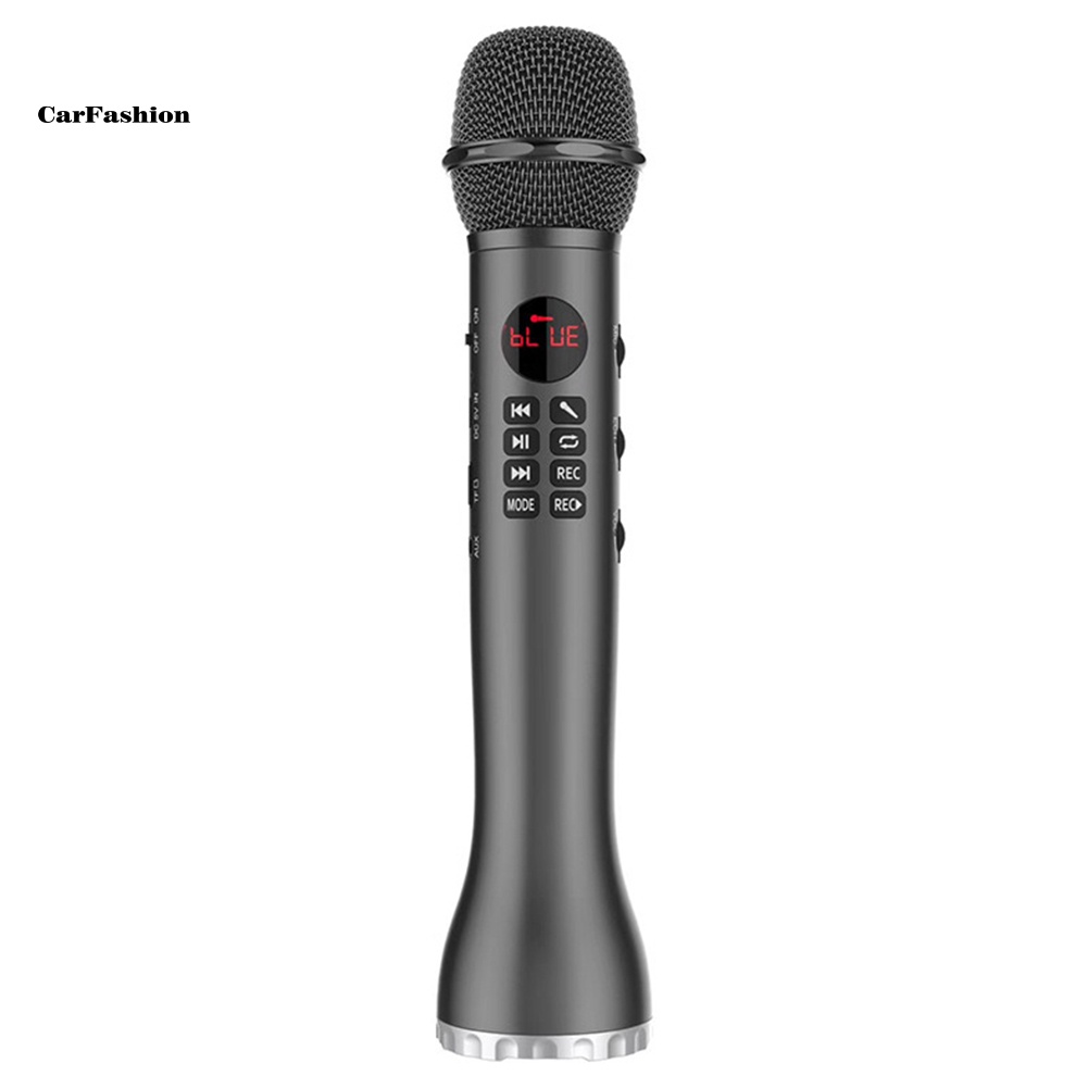 Mic hát karaoke cầm tay không dây kết nối bluetooth 3 trong 1