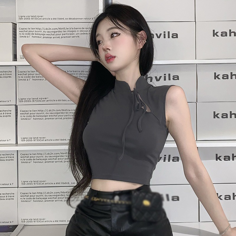 Áo Croptop Sát Nách Màu Sắc Thời Trang Mùa Hè Quyến Rũ Cho Nữ