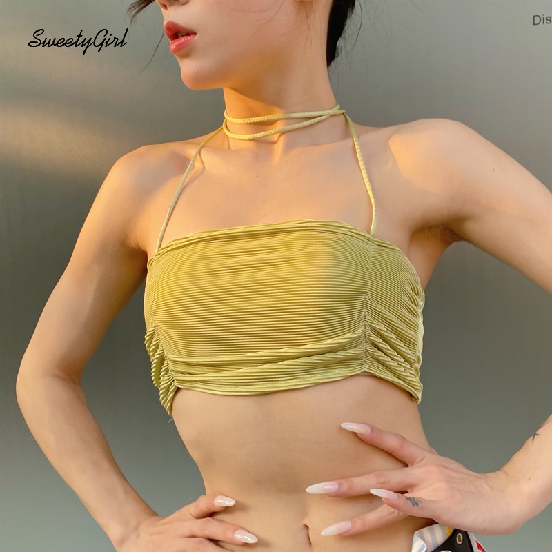 Áo Tank Top Hai Dây Màu Sắc Đơn Giản Cho Nữ