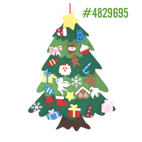 Cây thông Noel dán tường, bằng vải dạ TẶNG ĐÈN | BigBuy360 - bigbuy360.vn