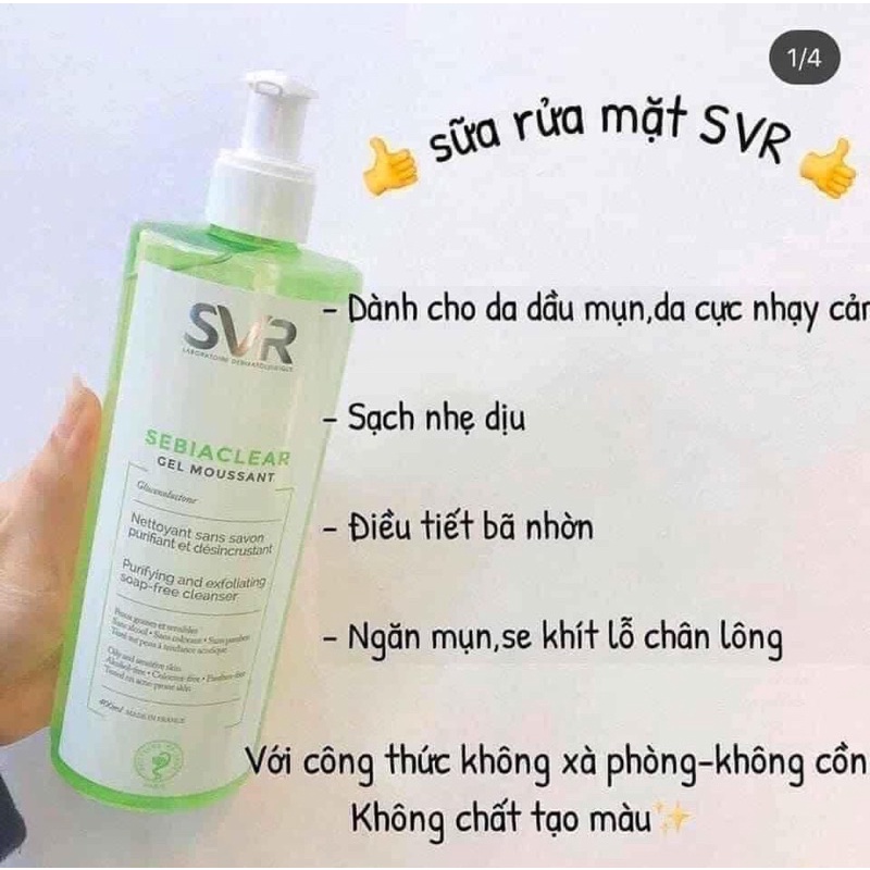 Sữa rửa mặt SVR 55-200- 400ml