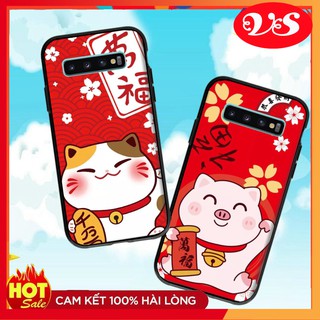 Ốp lưng samsung galaxy s10 plus / s10 / s9 plus / s9 / s8 plus / s8 / s7 edge mèo thần tài 01