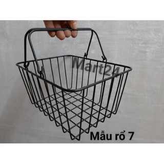 giỏ cài lưới sắt. giỏ treo khung sắt trang trí