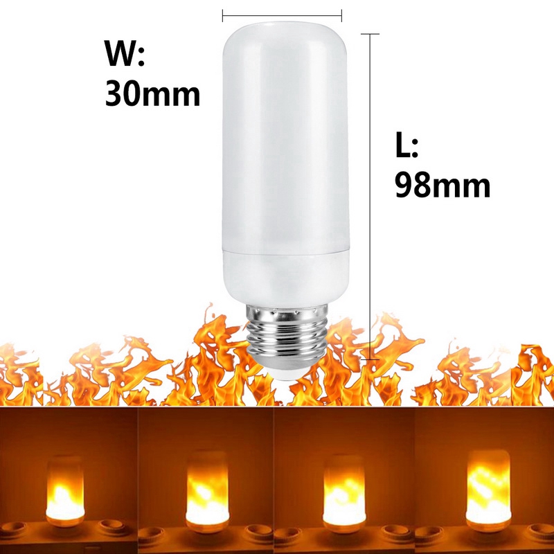Bóng đèn trang trí chui E27 hình ngọn lửa công suất 3W