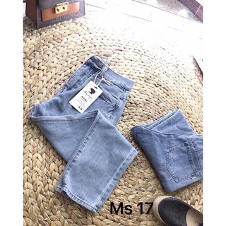 Quần Baggy Nữ Form Hàn Chất Jean Bò Basic Nhạt/ Đậm H-003