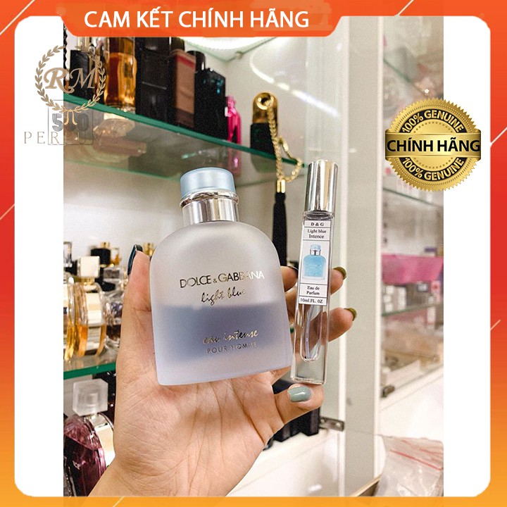 Nước hoa nam cao cấp mini 𝗗$𝗚 𝗟𝗶𝗴𝗵𝘁 𝗕𝗹𝘂𝗲 𝗜𝗻𝘁𝗲𝗻𝘀𝗲 chiết 5ml-10ml-20ml chính hãng - hương thơm tươi mát cho mùa hè | Thế Giới Skin Care