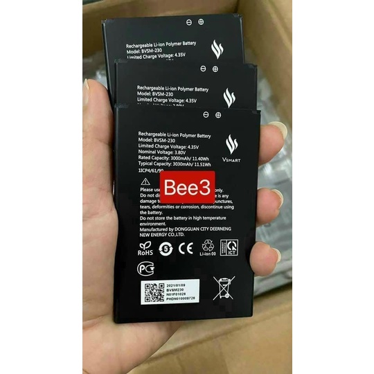 Pin Vsmart Zin Linh Kiện Chính Hãng Đủ Các Model máy: Aris,Aris Live, Live 4, Active 3, Joy 3, Joy 4, Star 3, Bee 3...