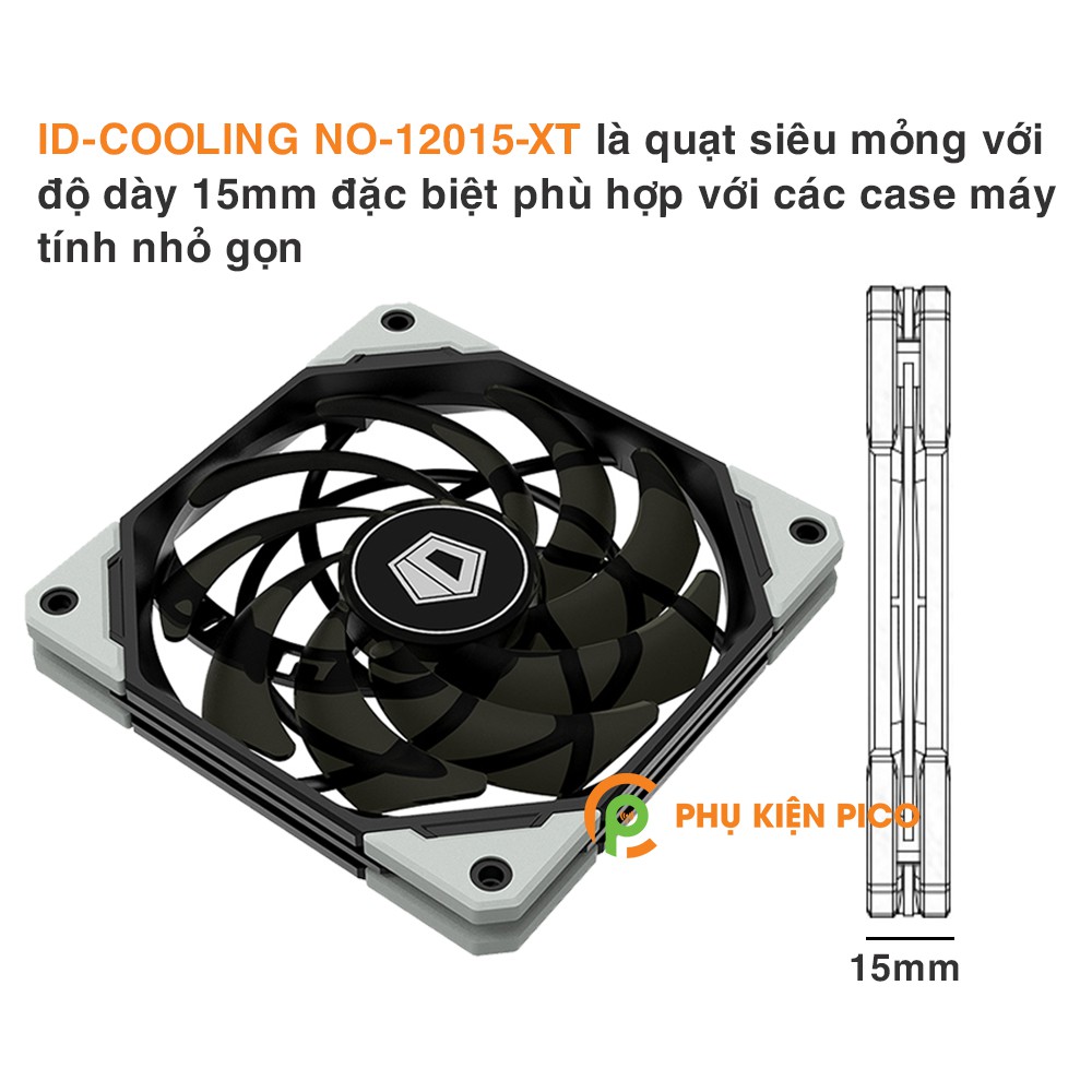 Quạt tản nhiệt case máy tính ID-COOLING NO-12015-XT 12cm - Quạt fan case ID-COOLING