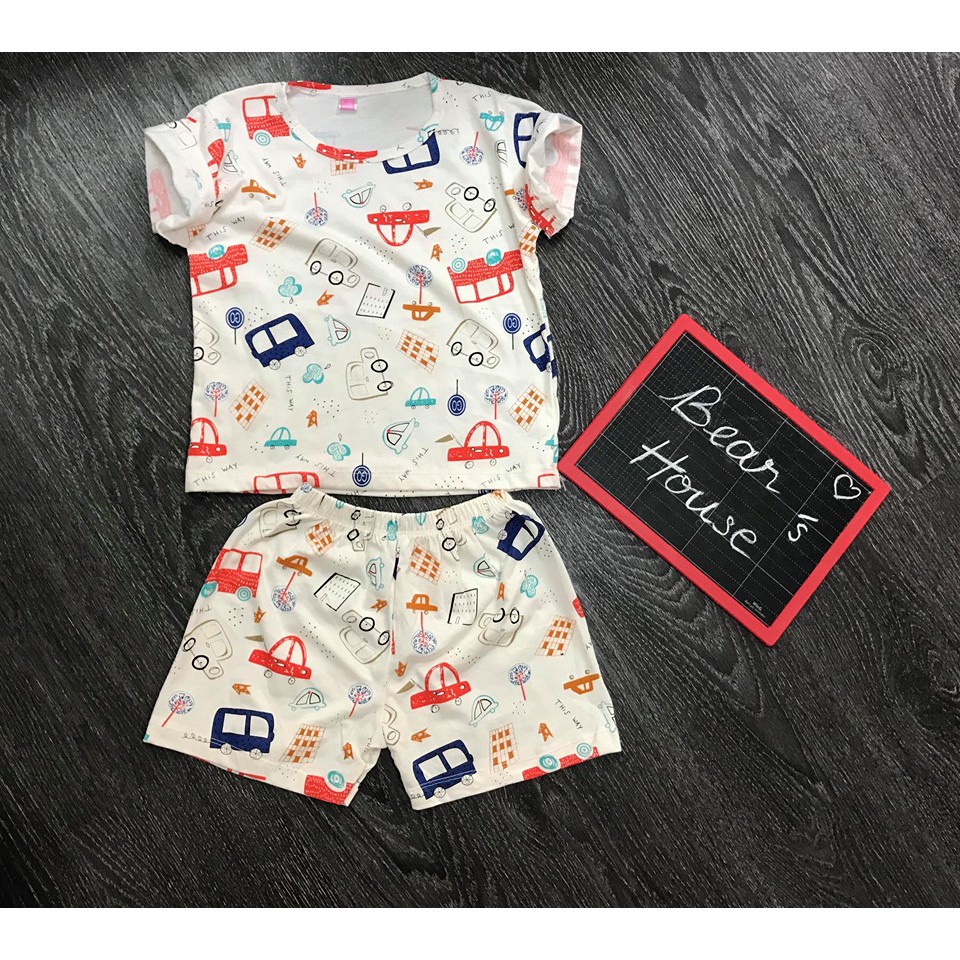 Quần áo trẻ em - Bộ cotton họa tiết cho BT BG từ 8-30kg