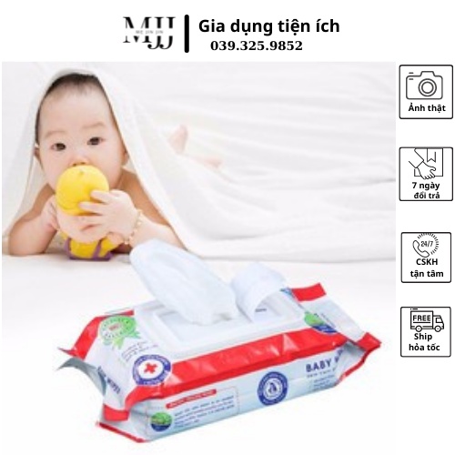 Khăn ướt, giấy ướt Baby không mùi dành cho bé.