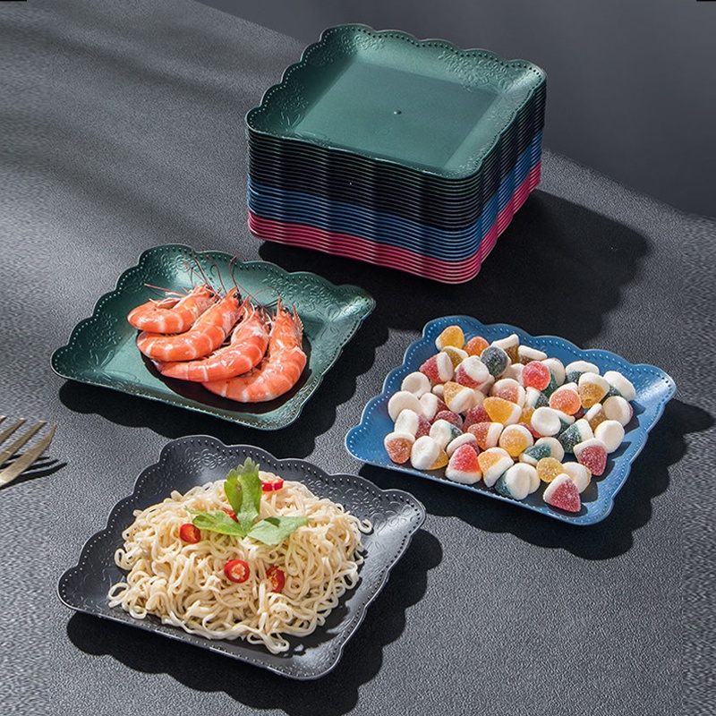 Đĩa đựng thức ăn bằng lúa mạch thân thiện với môi trường chống sốc tiện dụng