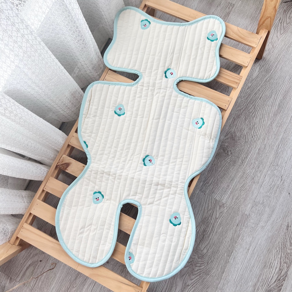 Nệm Lót Xe Đẩy Hàn Quốc cho xe đẩy, nôi cũi chất liệu thoáng khí, an toàn cho bé