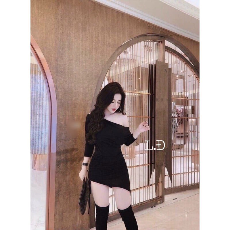 Đầm Ôm Body Dây Rút Lệch Vai Thời Trang Dạo Phố Quyến Rũ | BigBuy360 - bigbuy360.vn