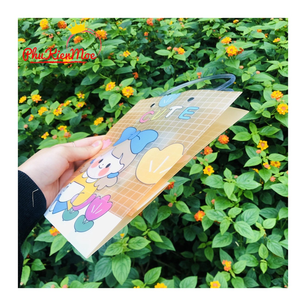 Túi plastic đã năng đựng đồ dùng, đồ trang điểm tiện lợi dễ thương nhiều màu