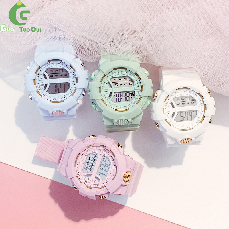 GTSP019 Đồng hồ thể thao Unisex phong cách có đèn đổi 7 màu Guotuo