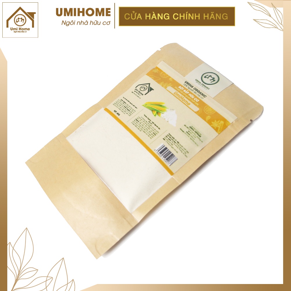 Bột đắp mặt Bột Bắp nguyên chất UMIHOME 135g tẩy tế bào chết, ngừa mụn dưỡng trắng da hiệu quả