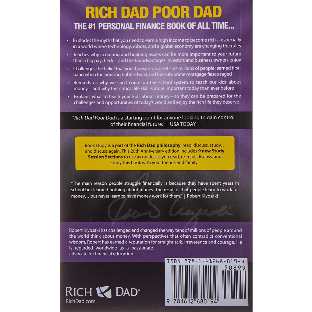 Sách - Rich Dad Poor Dad: What The Rich Teach Their Kids About Money - Tha by Robert T. Kiyosaki (US edition, paperback)