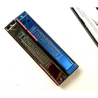 Kèn Harmonica Kongsheng Tremolo Master 24 lỗ key C Xanh Bóng