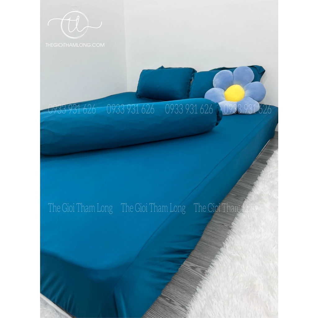 Bộ Ga Giường Thun Lạnh Hàn Quốc - Chất Thun Mát Lạnh Thoáng Mát - Bộ 4 Món Không Mền