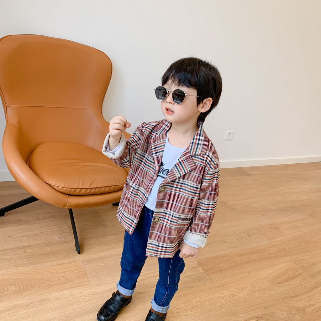 Áo vest kẻ bé trai bé gái B61 20918