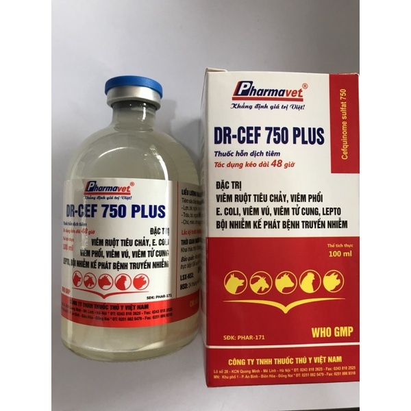 Dr-Cef 750 Plus 100ml - Đặc T.r.ị Viêm ruột