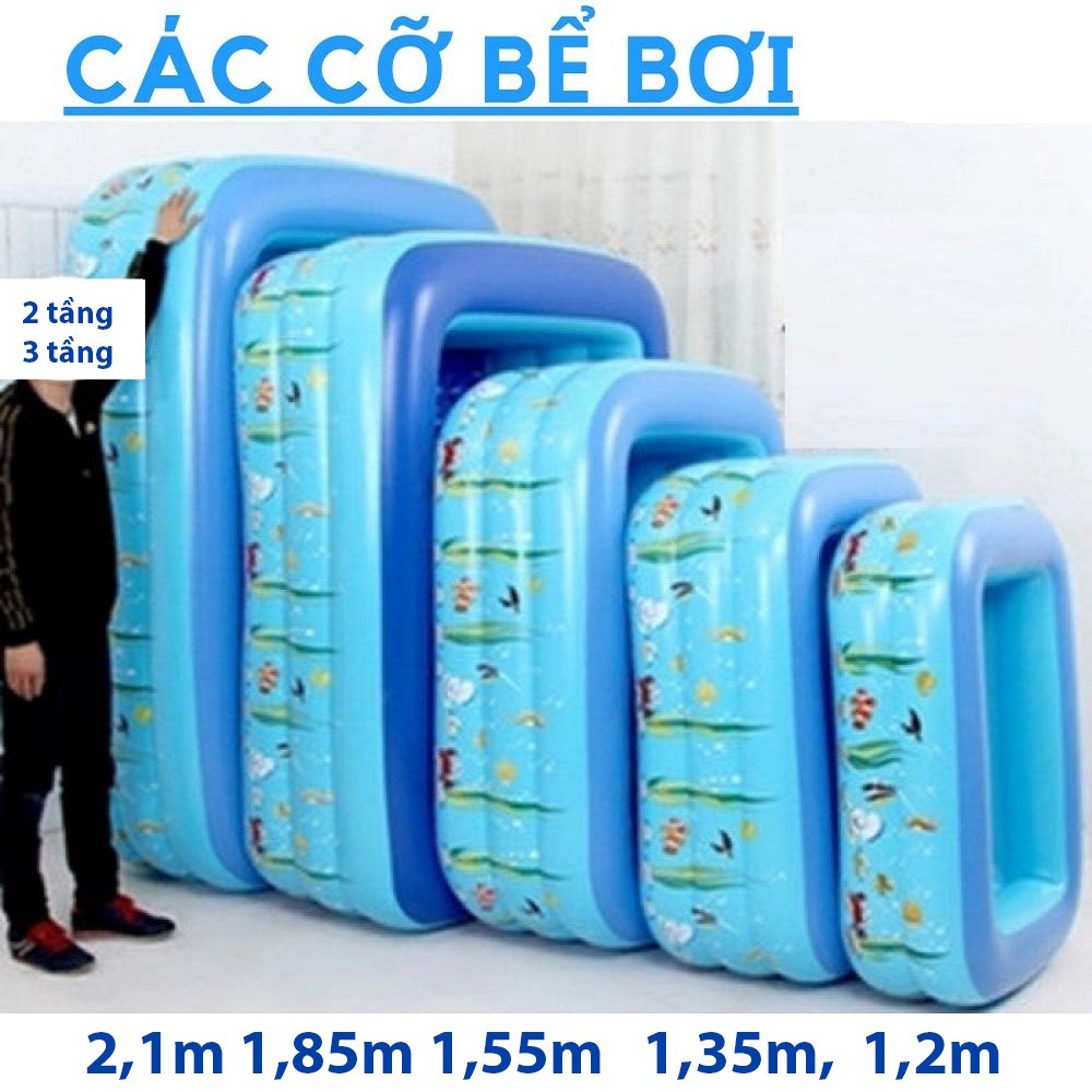 Bể Bơi Cho Bé, đủ cỡ kích thước 1m2, 1m3, 1m5, 1m8, 2m1 … Kiosi K54 - Siêu xịn, dày 2 lớp, chống trơn trượt