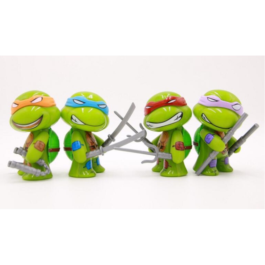 Bộ 4 Mô Hình Nhân Vật Ninja Rùa Thiết Kế Dễ Thương