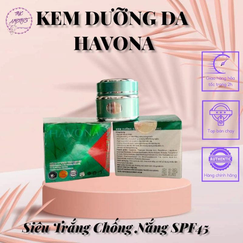 KEM DƯỠNG TRẮNG DA HAVONA SIÊU TRẮNG SPF45