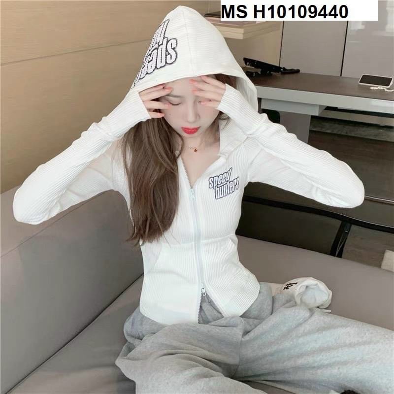 Áo khoác chống nắng thun gân có nón, tay xỏ ngón - alohashop91 UK