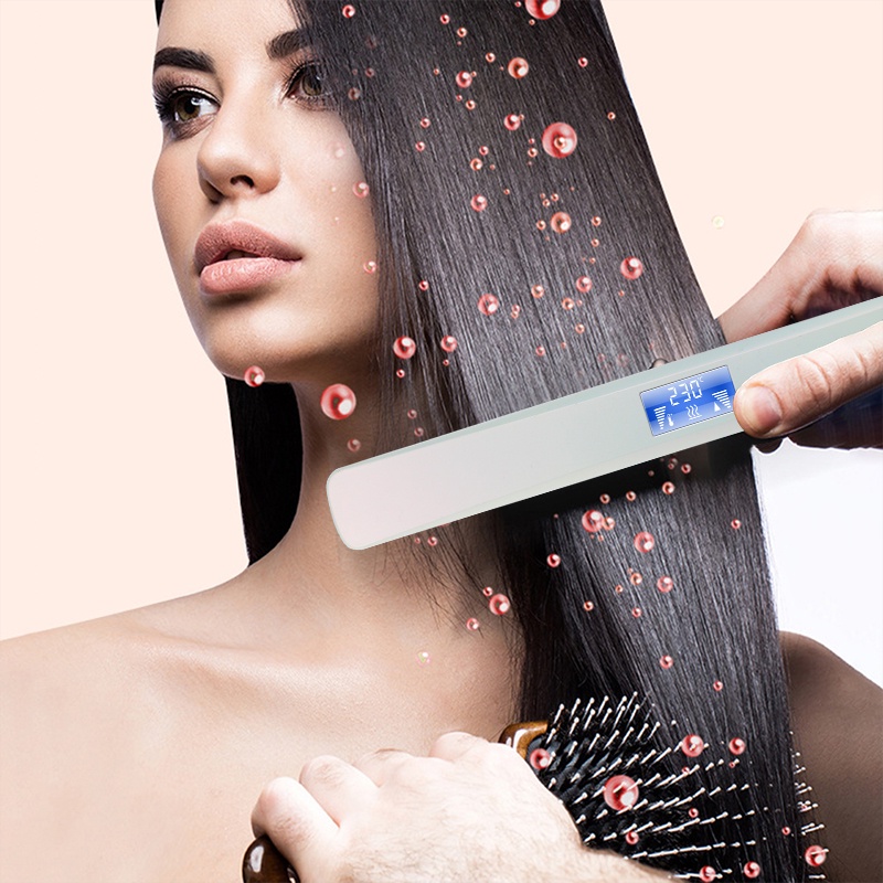 Máy Duỗi Tóc Bằng Titan Màn Hình LCD Chuyên Nghiệp