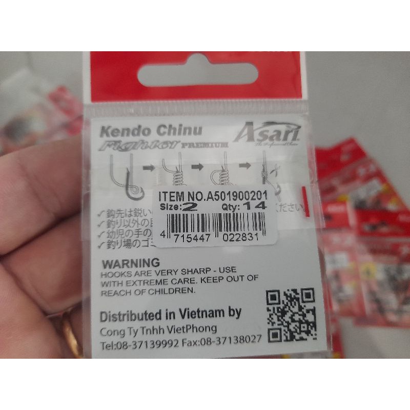 Lưỡi câu Asari Kendo Chinu chuyên câu tráp và các loại cá
