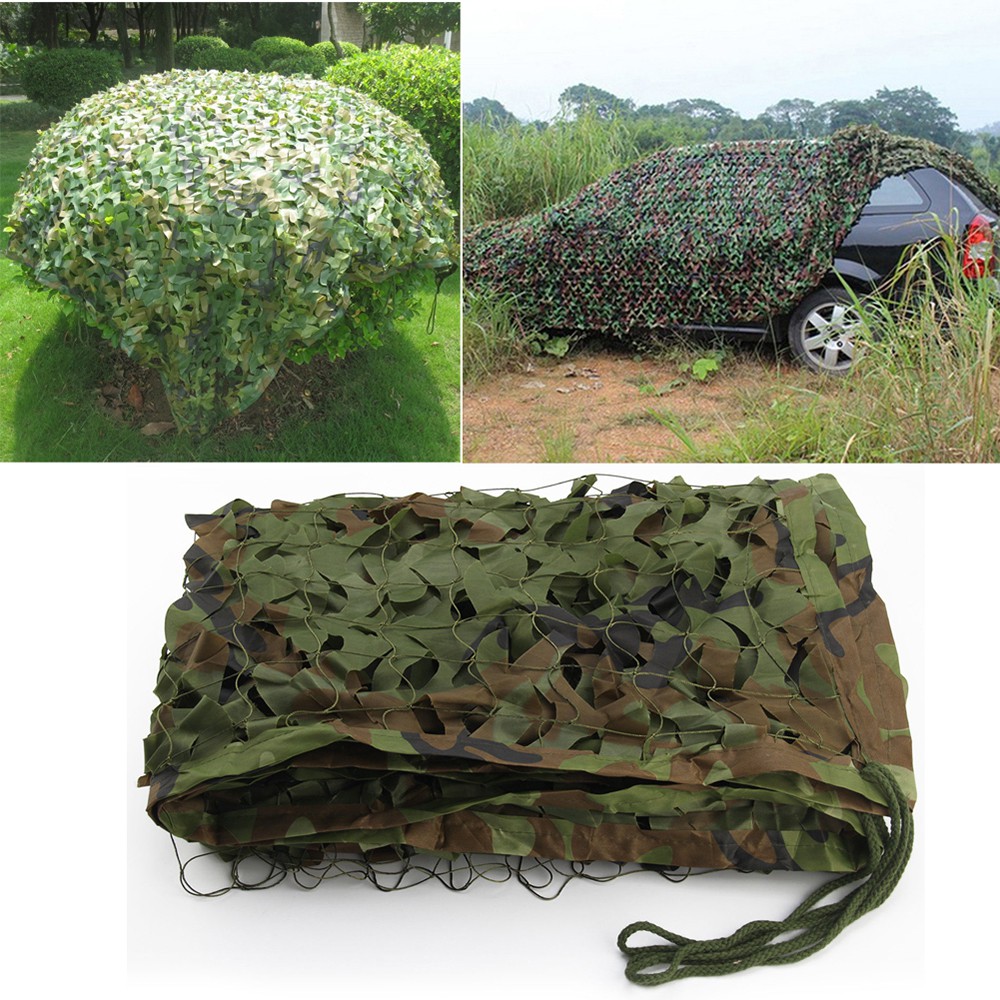 【hàng giao ngay】Lưới Ngụy Trang Đi Săn Chất Liệu Vải Oxford 3M X 2m Lưới ngụy trang rằn ri đi rừng