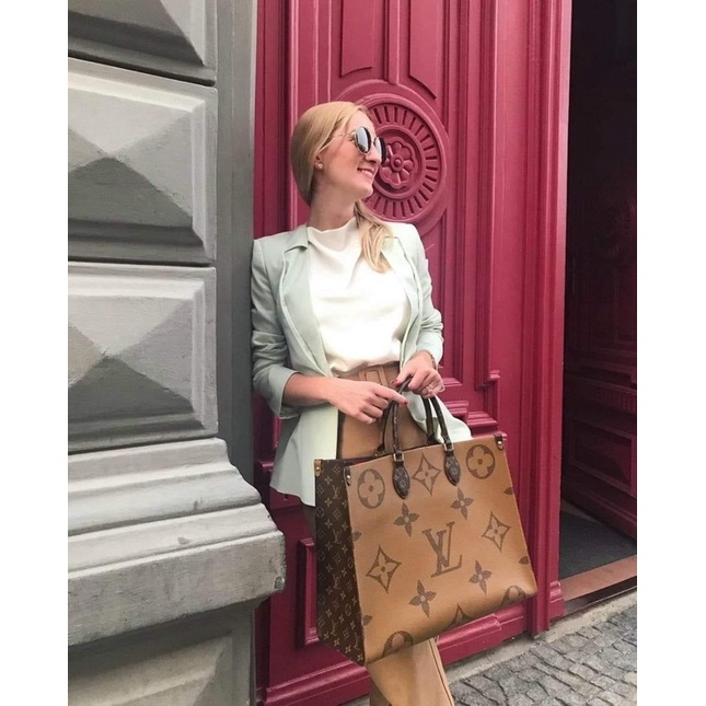 Túi tote siêu to xịn sò nặng tay lv onthego 36 - 41