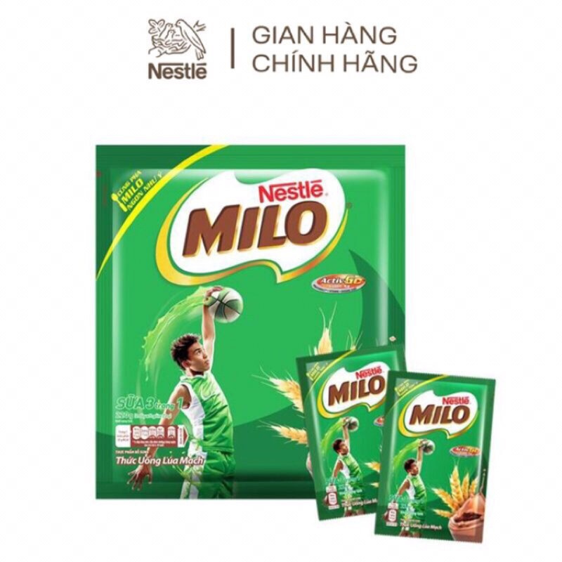 Thức uống lúa mạch milo nesle 3 in 1 túi 220g (10 gói nhỏ)