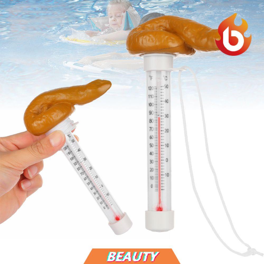 BEAUTY outdoor Water Thermometer Bath Water Swimming Pool Sauna Digital Floating Thermometer Prank Gift Poop Toys indoor 100ML Swimming Funny Floating Poop Prank Pool