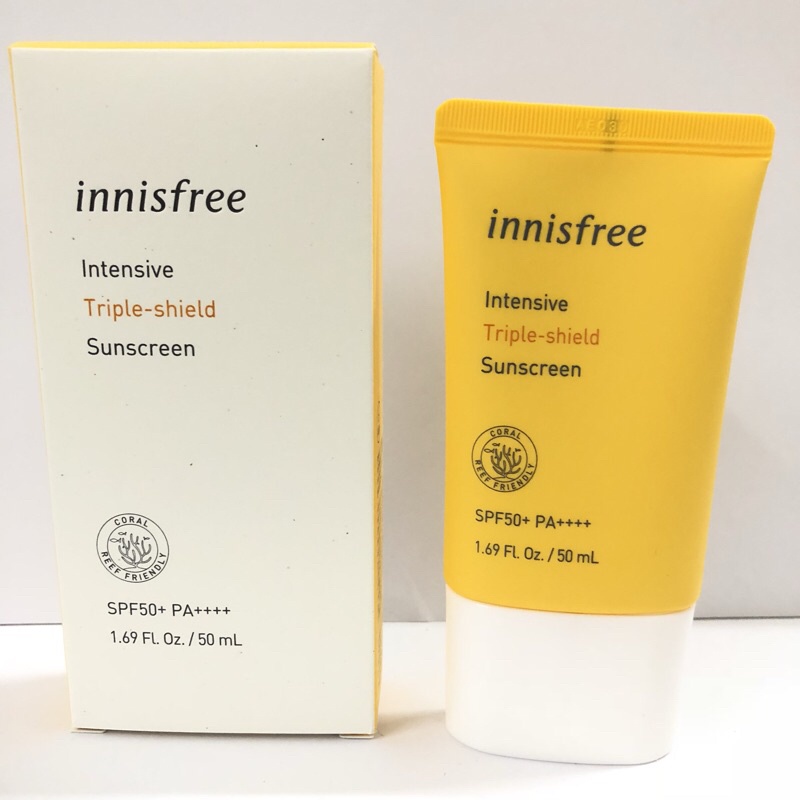 Kem Chống nắng FREESHIP Kem Chống nắng Innisfree Intensive Triple Care Sunscreen Spf 50 Pa++++ 50ml