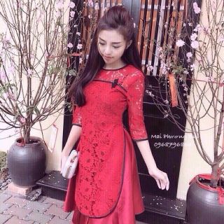 Áo dài cách tân ren