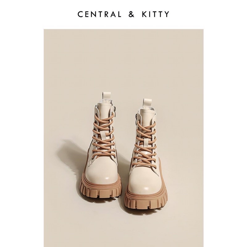 Boots ngắn martin ulzzang cổ ngắn đế cao 5cm đế rang cưa | BigBuy360 - bigbuy360.vn
